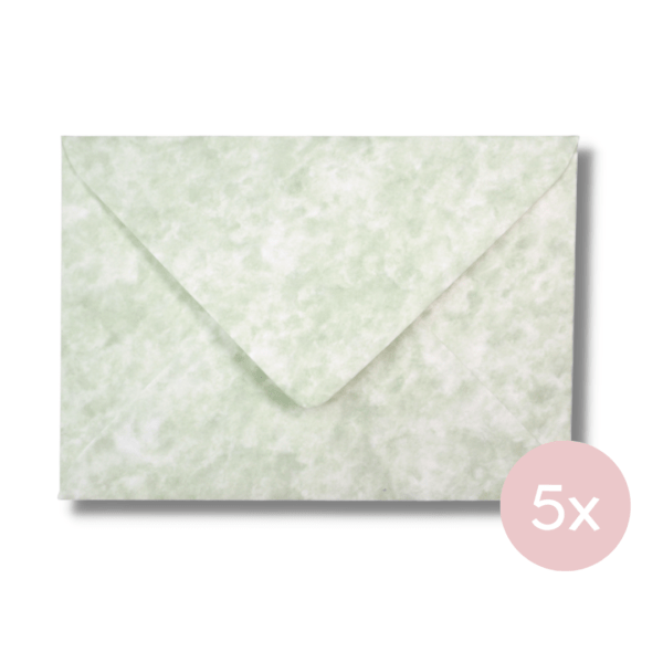Envelop groen gevlekt