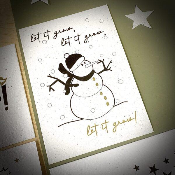 Let it grow kerstkaart bloom your message