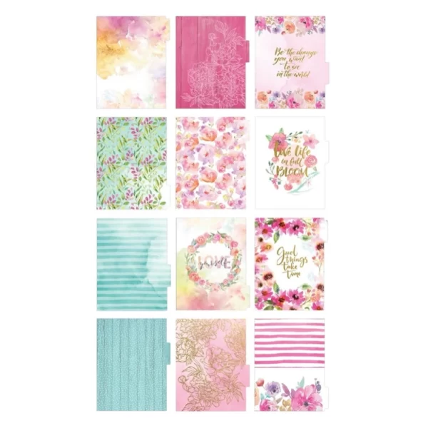 Ongedateerde agenda floral tabs