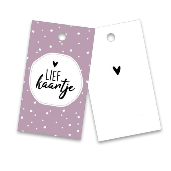 Cadeaulabel lief kaartje