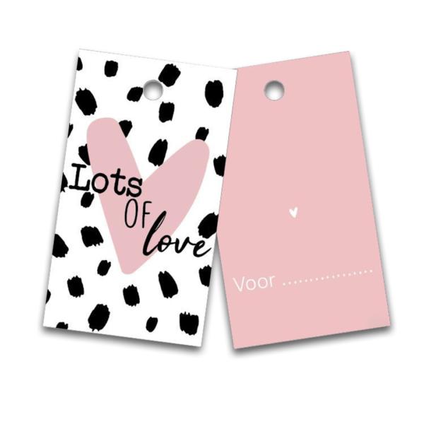 Cadeaulabel lots of love