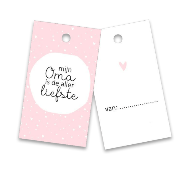 Cadeaulabel mijn oma is de liefste